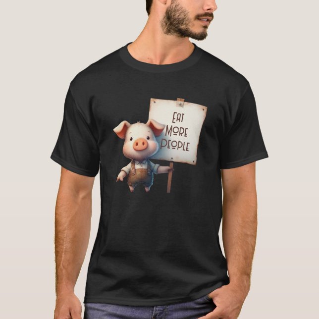 Camiseta Porco - Coma Mais Pessoas (Frente)