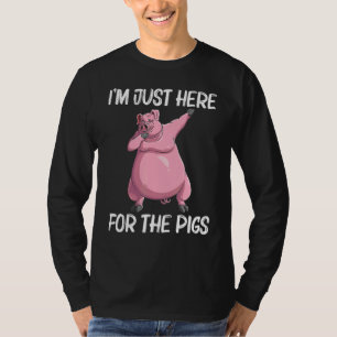 Camiseta Porco Cortado Para Homens Comidas Animais