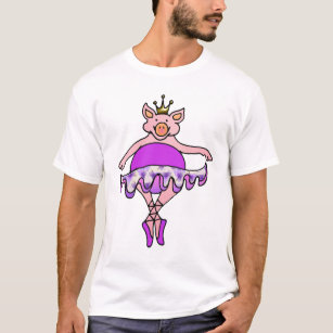Camiseta Porco da dança no tutu
