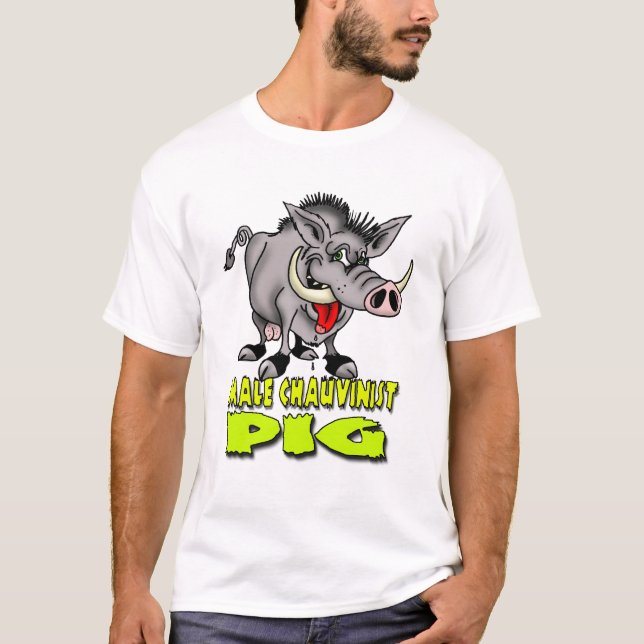 Camiseta Porco de Chauvinist masculino (Frente)