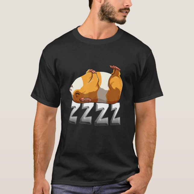 Camiseta Porco De Guiné Dormindo Para Criador De Porcos (Frente)