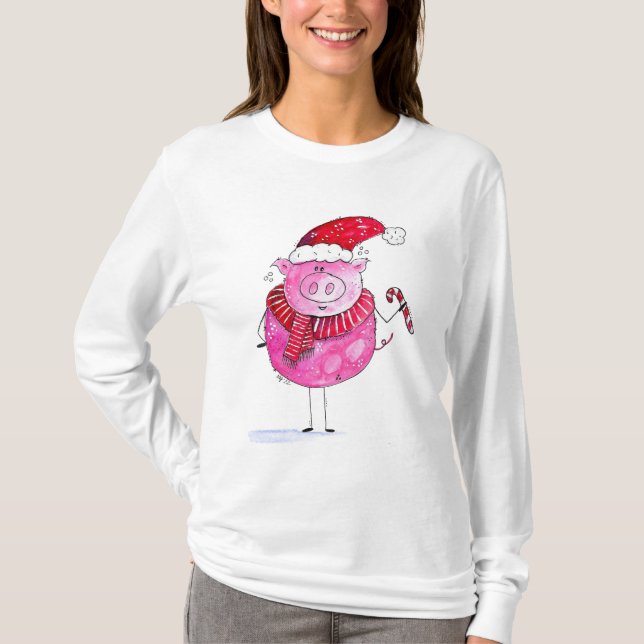 Camiseta Porco de Natal Whimsso (Frente)