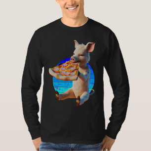 Camiseta Porco de Pizza Engraçado