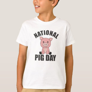 Camiseta Porco De Porco Cortado Para O Dia Do Porco