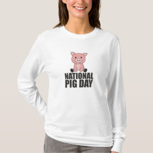 Camiseta Porco De Porco Cortado Para O Dia Do Porco