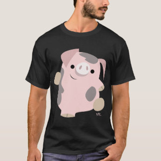 Camiseta Porco dos desenhos animados da dança