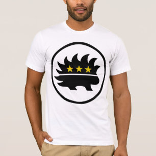Camiseta Porco- Dourado da estrela do partido do libertári