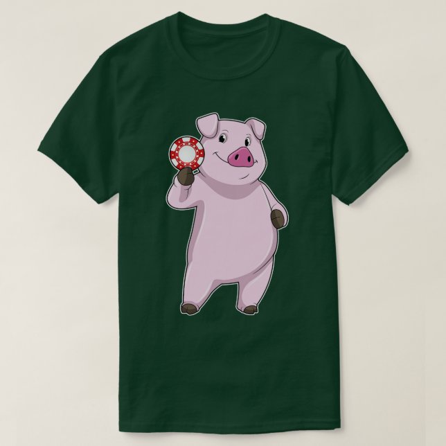 Camiseta Porco em batatas fritas (Frente do Design)