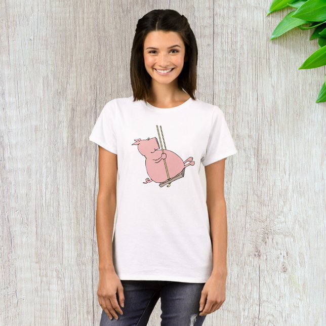 Camiseta Porco Em Um Swing (Criador carregado)