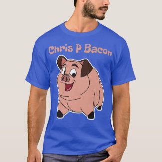 Camiseta Porco Engraçado Chris P Bacon Nome Premium