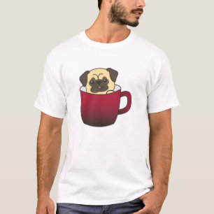 Camiseta Porco Engraçado De Xícara No Café Ou No Chá