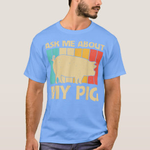 Camiseta Porco Engraçado Para Homens Amante de os animais B