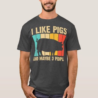 Camiseta Porco Engraçado Para Homens Fazendas