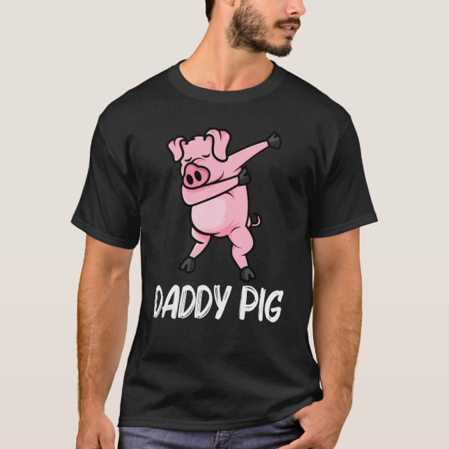 Camiseta Porco Engraçado Para Pai Masculina Porco Porquinho (Frente)