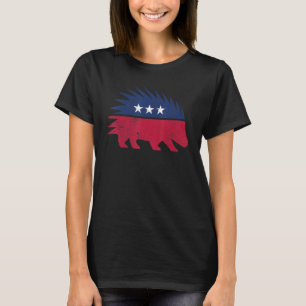 Camiseta Porco-espinho Libertário Mais Liberdade Vintage Li