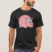 Porco feliz do personagem de desenho animado