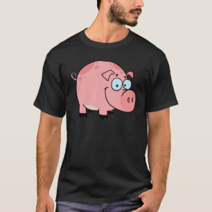 Camiseta Porco feliz do personagem de desenho animado