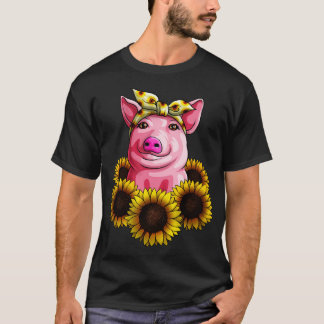 Camiseta Porco girassol girassol girassol bonito com banana