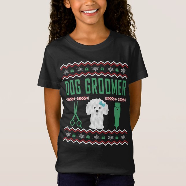 Camiseta Porco Groomer Feio Suor De Natal (Frente)
