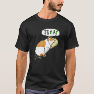 Camiseta Porco-guaxinim sonhando com Comida-guincho