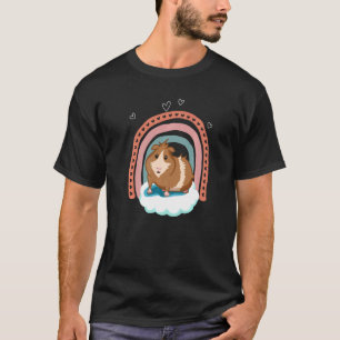 Camiseta Porco-guincho bonito com arco-íris
