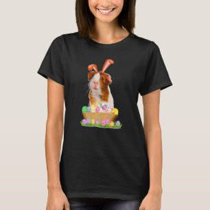 Camiseta Porco-guineense com coelhinhos bonitos Ovos Dia da
