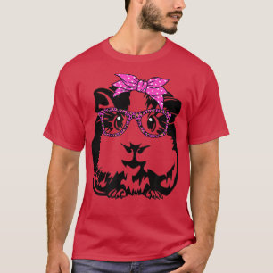 Camiseta Porco-guineense com óculos de bandana