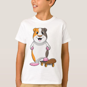 Camiseta Porco-guineense como Patinador com skate