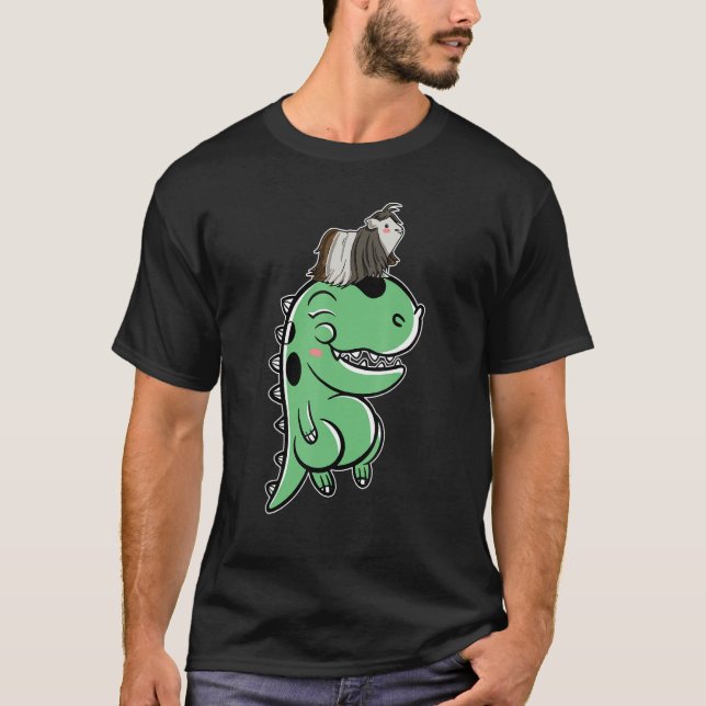 Camiseta Porco-guineense Na Porca Do Dinossauro (Frente)