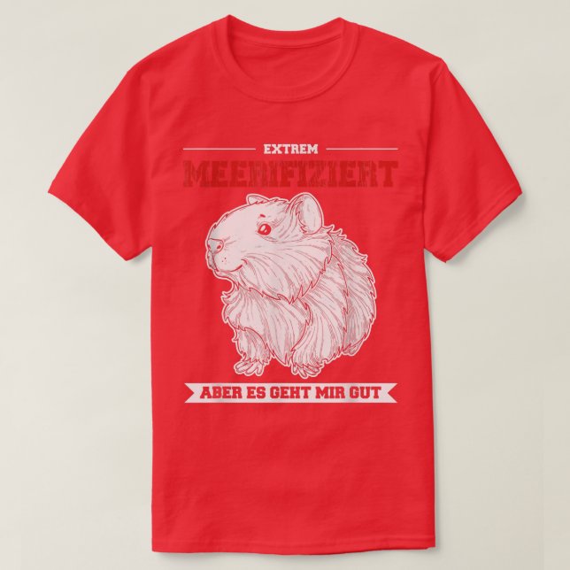 Camiseta Porco-guineense, porquinho-da-índia, animal de com (Frente do Design)