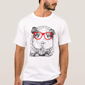 Camiseta Porco hipster-guincho em copos vermelhos