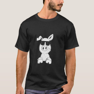 Camiseta Porco legal com óculos escuros Cartografia animal