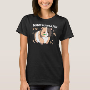 Camiseta Porco legal Para Mulheres Mãe Roda Fluffy Cavy Pe