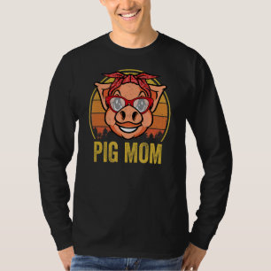 Camiseta Porco Mãe Vestígios Vintage Óculos Solares Vintage