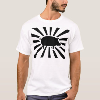 Camiseta PORCO MIM - raios do porco (preto na luz)