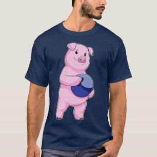 Camiseta Porco na Boliche com Bola de boliche