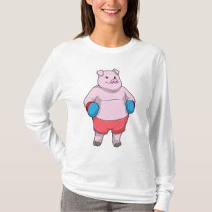 Camiseta Porco na caixa com luvas in a box