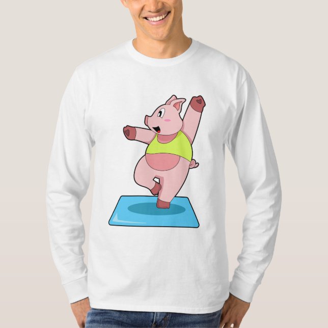 Camiseta Porco na Malhação de Yoga (Frente)