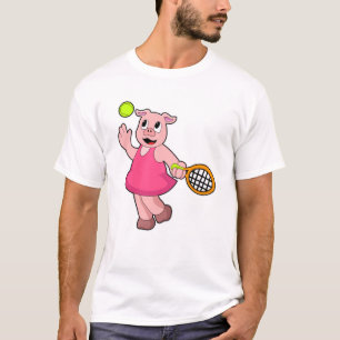 Camiseta Porco na Tênis com suporte de Tênis