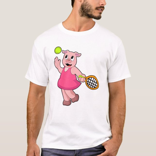 Camiseta Porco na Tênis com suporte de Tênis (Frente)