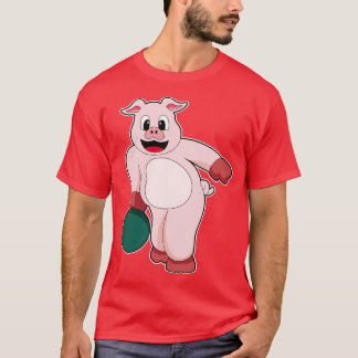 Camiseta Porco no Boliche com bola de boliche 3