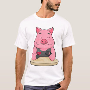 Camiseta Porco no Poker com cartões Poker