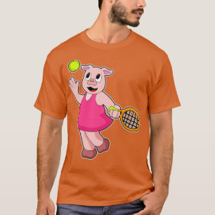 Camiseta Porco no Tênis com Tênis de raquete 1