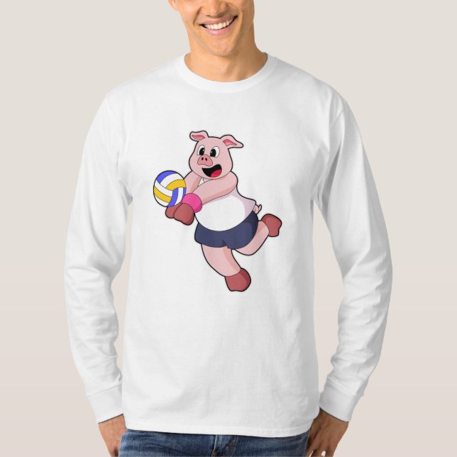 Camiseta Porco nos Esportes de Voleibol (Frente)