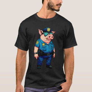 Camiseta Porco Oficial de Polícia Porco