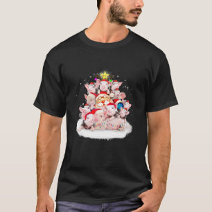 Camiseta Porco Ornament Decoração da Árvore de Natal Pig