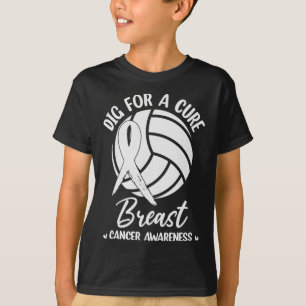 Camiseta Porco Para Cancer De Voleibol De Fita Cura
