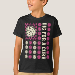 Camiseta Porco Para Cancer De Voleibol Rosa De Fita Cura