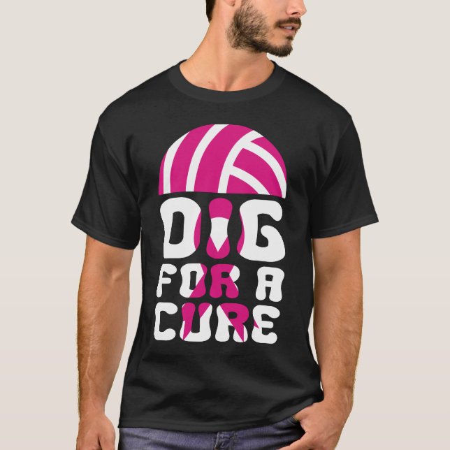 Camiseta Porco Para Um Cancer De Voleibol Curto Outubro Aw (Frente)