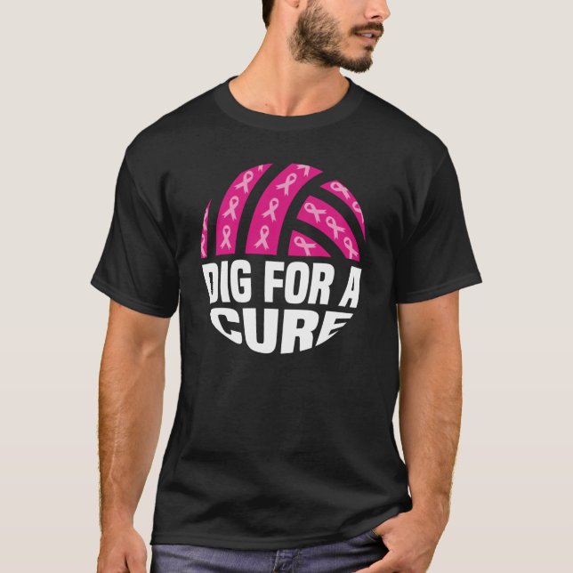 Camiseta Porco Para Um Cancer De Voleibol Curto Outubro Aw (Frente)